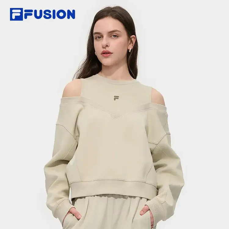 FILA FUSION斐乐潮牌女子卫衣25冬季新款休闲针织上衣T11W545204