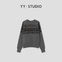 【YANYAN】圆领马到成功毛衣女秋冬休闲长袖针织衫YY-9440