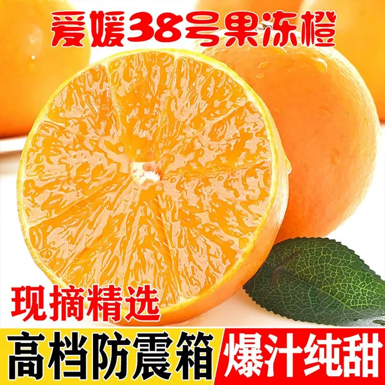 （农民自卖）四川爱媛38号果冻橙新鲜现摘应季水果爆甜多汁无籽无渣