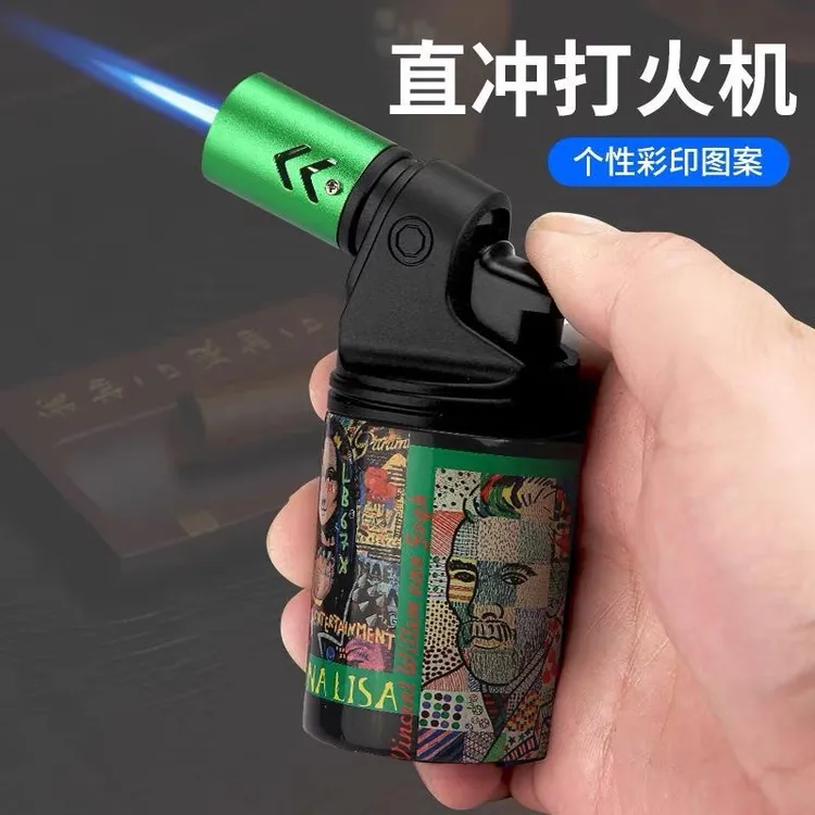百诚新款黑马防风创意耐用喷枪焊枪打火机充气雪茄艾灸专用点火器
