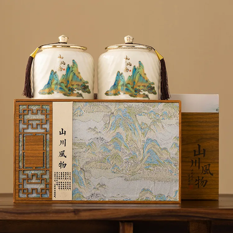 茉莉花茶茉莉飘香8窨花茶手工新茶高端礼盒装过节送礼（山川风物）