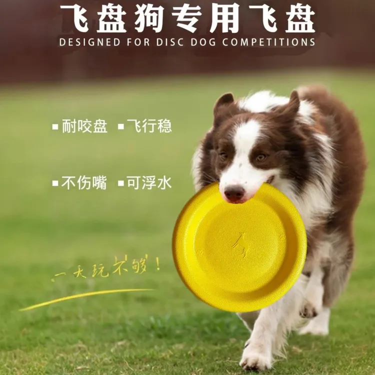 耐咬狗狗训练飞盘球玩具适用于边牧金毛柯基等大中小型飞盘狗玩具