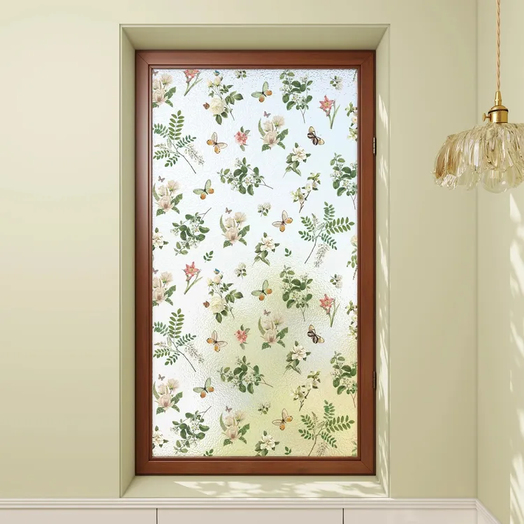 法式玻璃贴纸透光不透明卫生间防走光窗户防窥膜磨砂窗贴隐私贴膜