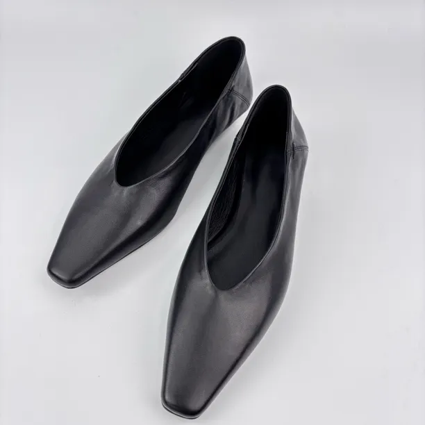 XFX（跟1CM、6CM）春秋新款百搭气质平底工作鞋单鞋粗跟软底单鞋女17