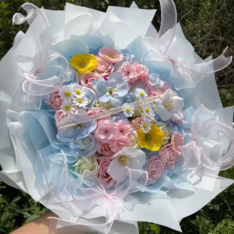 香皂花永生花多巴胺仿真玫瑰七夕节日生日礼物送女生高级感惊喜