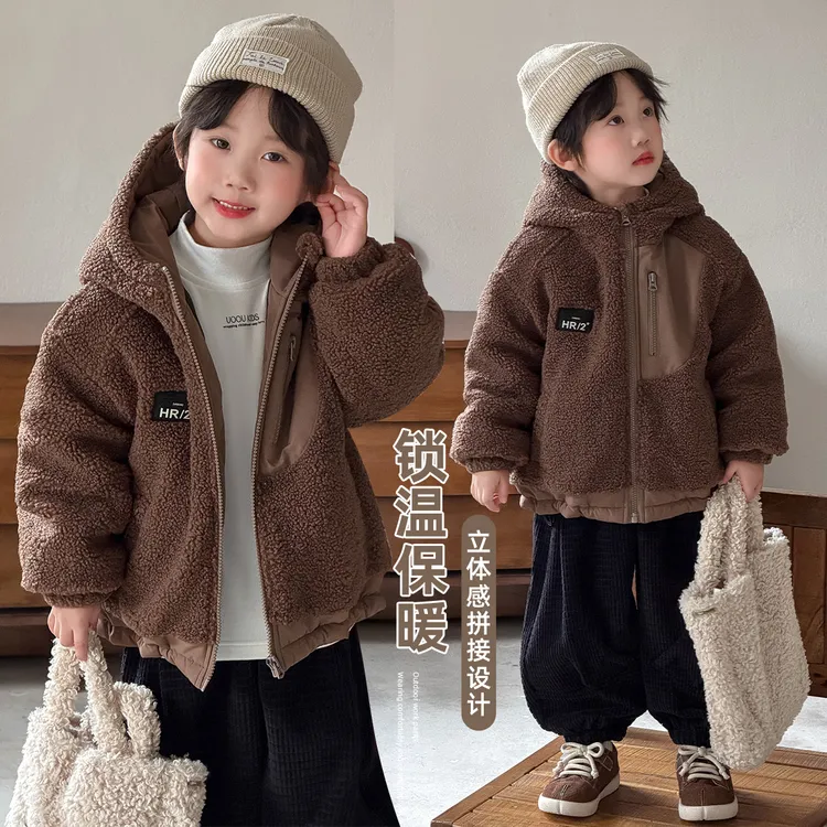 男童加厚外套2025新款秋冬装中大儿童韩版潮 WG28694悠悠童话童装