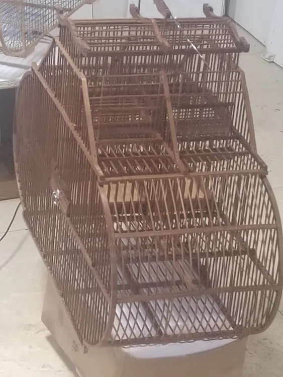 四滚笼自动翻转黄鸟贝子金翅鸟笼长66宽24高50丝距