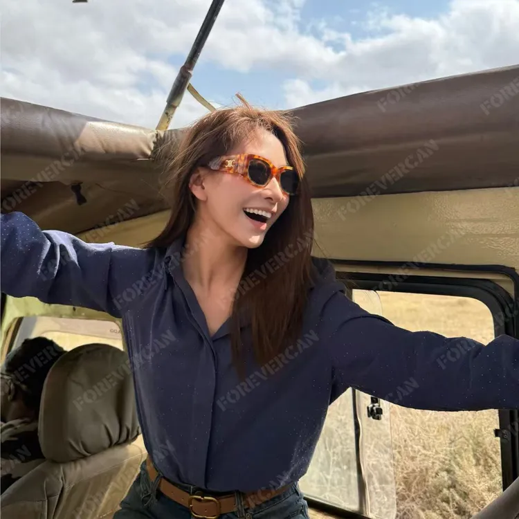 FOREVERCAN“朦胧海”满天星施华洛烫钻长袖衬衫ST23644