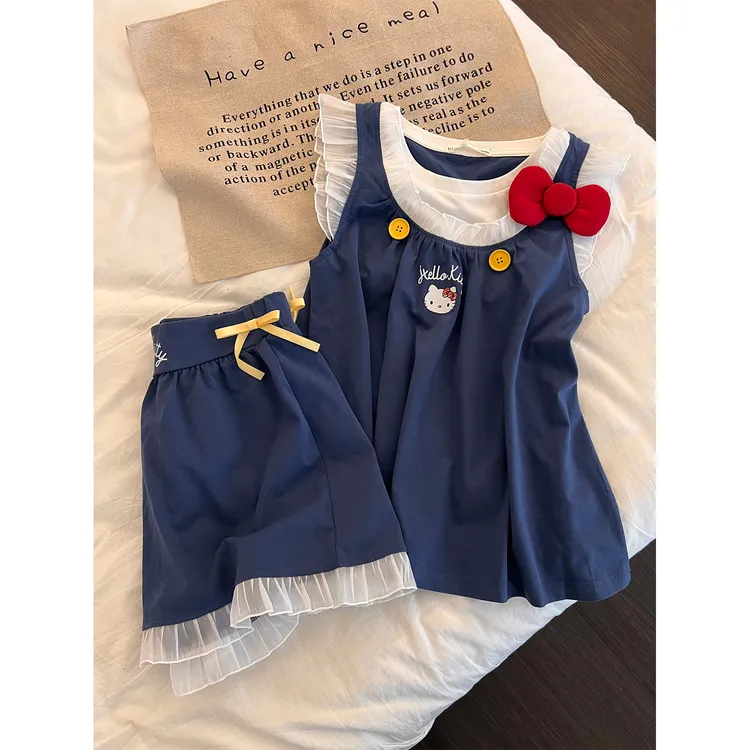 新款在逃公主2025年甜美蝴蝶结短袖睡衣女夏季亲肤舒适家居服套装