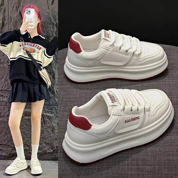 2025秋季厚底小白鞋女运动休闲板鞋975