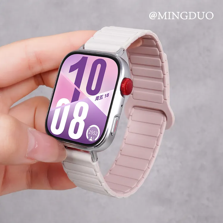鸣铎适用华为fit4女表带watchfit3手表带磁吸硅胶夏天pro运动腕带