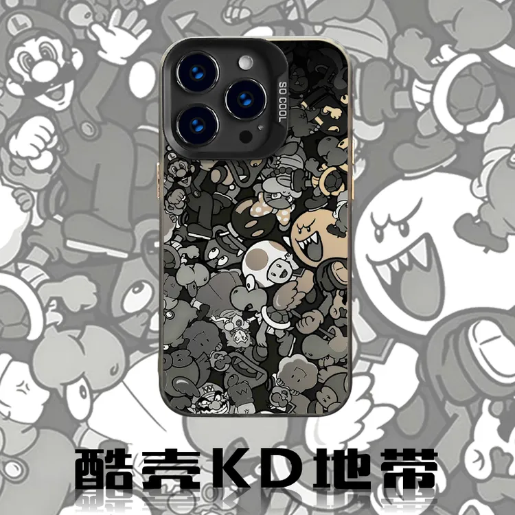 马里奥全家福-彩银IMD创意适用于苹果华为OPPOVIVO小米手机壳CYH