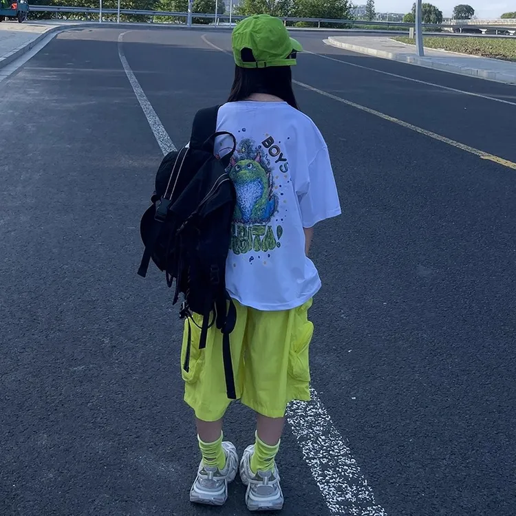 女童夏季套装2025新款儿童洋气时髦短袖T恤中大童女孩休闲两件套