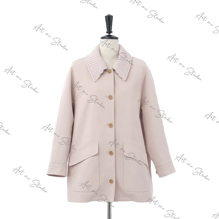 3姐【针线织羽 领口可拆卸棉服外套】S31257Y2