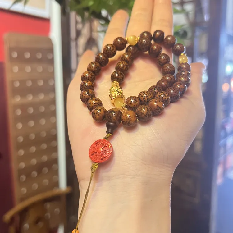 非金属珐琅手链 星月手持36小珠串