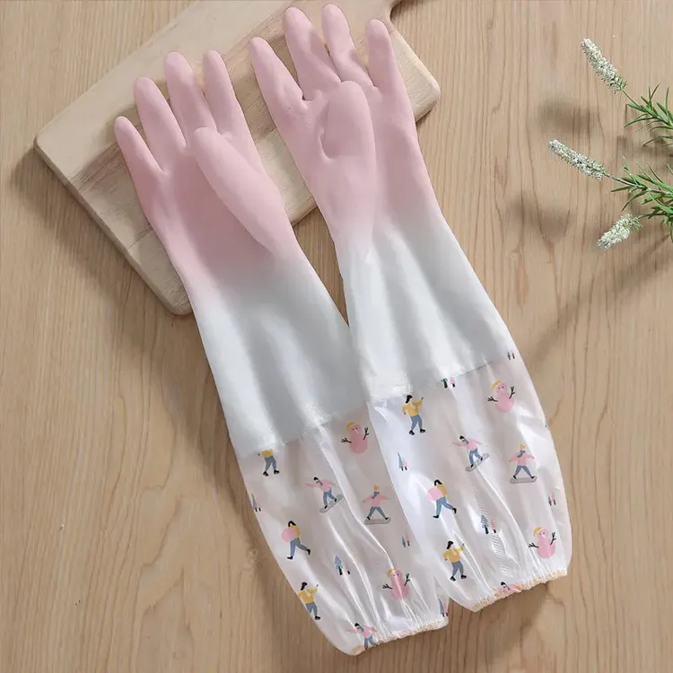 洗碗手套女厨房加厚橡胶冬季洗衣服保暖防水冬天乳胶家务耐用加绒