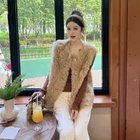 2025秋冬新款马甲女短款宽松百搭毛毛背心坎肩外套