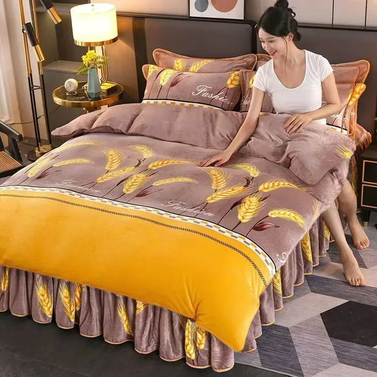 牛奶绒被套单件被套加厚特厚双面绒保暖被套学生宿舍被罩加绒冬季