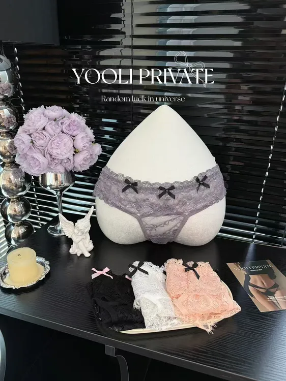 “天使香颂” 公主风蕾丝蝴蝶结春雨性感提甜美内裤
