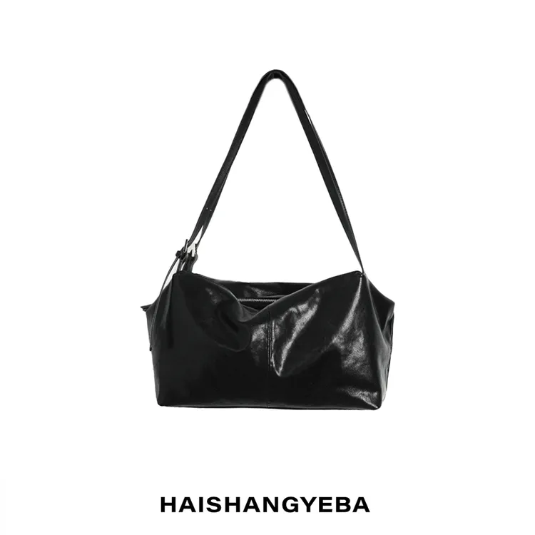 【海上叶爸】新款2024百搭牛皮单肩大包