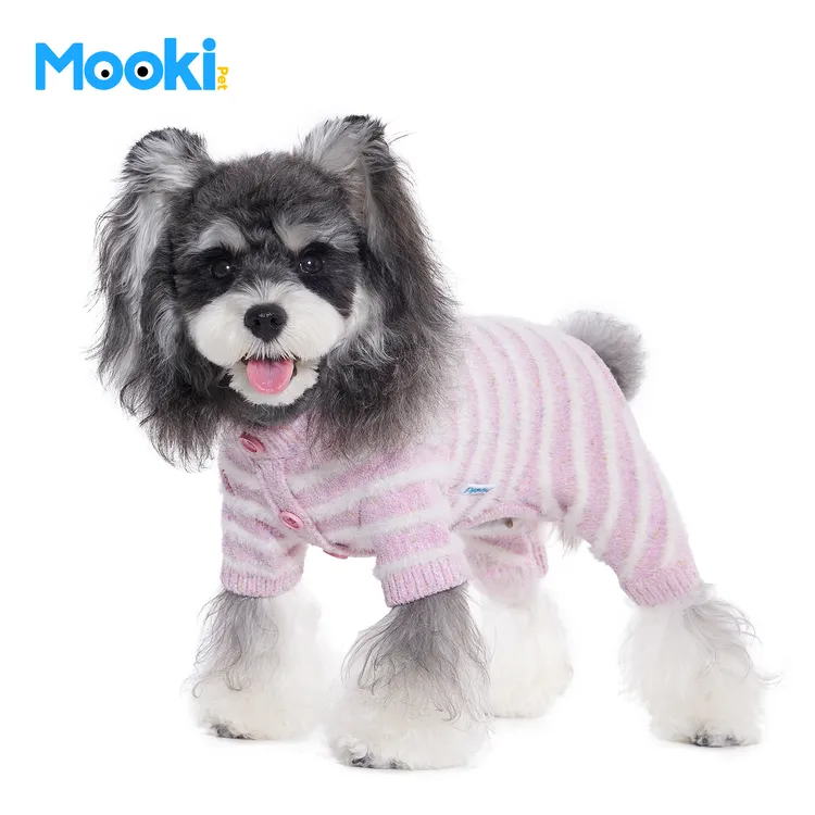 mookipet狗狗秋冬新款衣服比熊马尔济斯小型犬仿貂绒保暖四脚毛衣