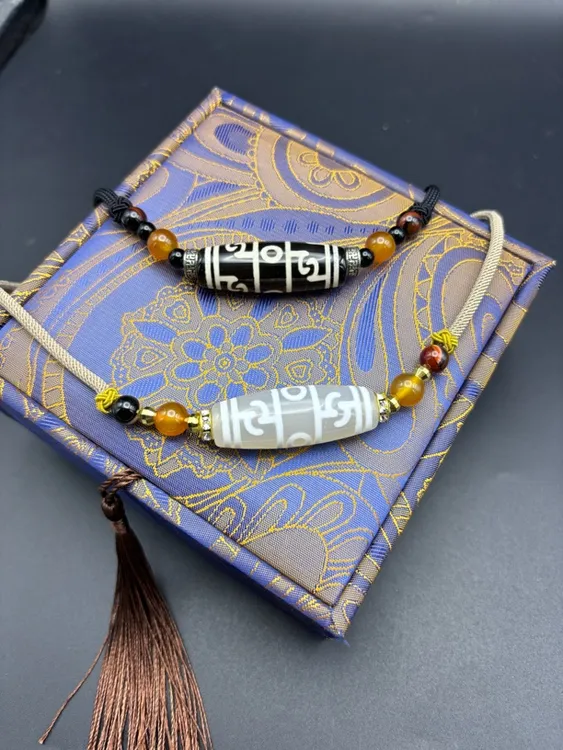 【轩】缘定三眼项链 玛瑙 情侣款