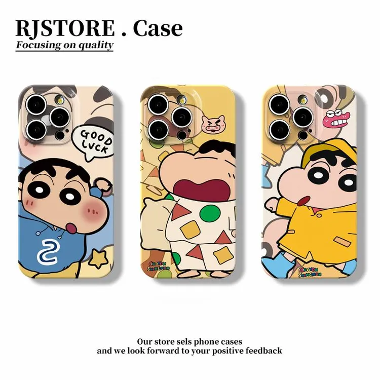 奥菲顿可爱蜡笔小新适用苹果17/16菲林手机壳华为p70vivo小米oppo