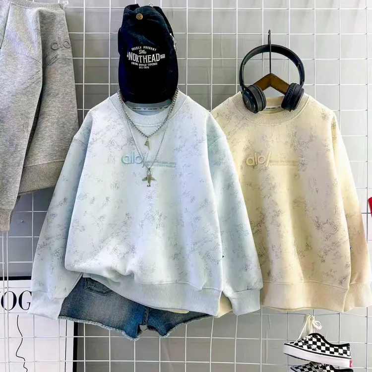 新款男童春秋中大童圆领休闲长袖儿童时尚宽松韩版