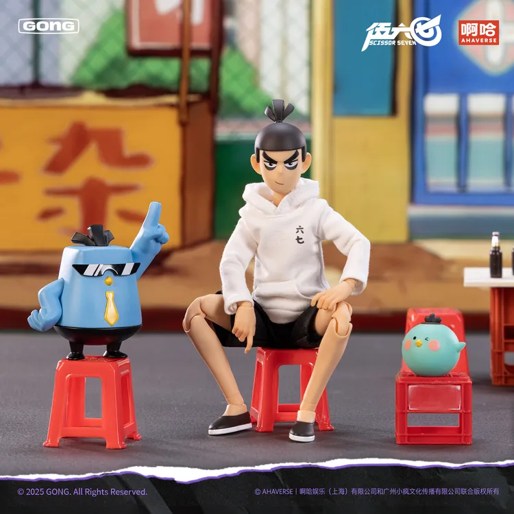 共鸣 伍六七布衣可动人偶 刺客伍六七可动手办 高约22CM