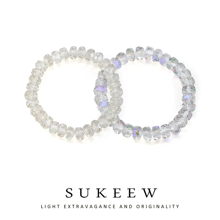 SUKEEW/酥可 非金属合成锆石手链 轻奢超闪切面冰透手链261305