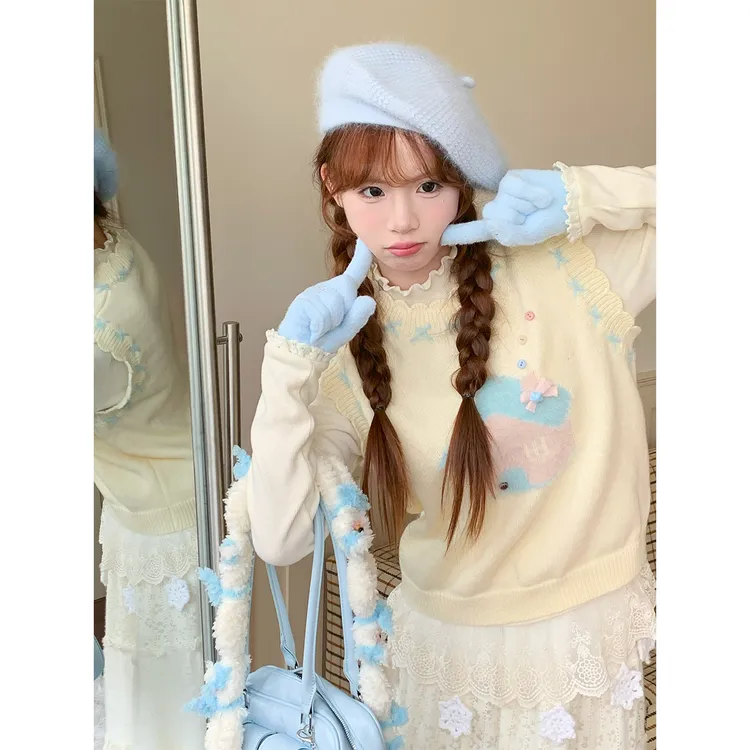 【新品】sinsingirl 米色马甲