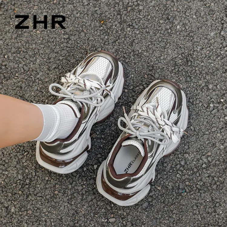 ZHR则则【卢昱晓同款】老爹鞋女2026新款春季厚底增高休闲运动鞋