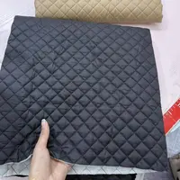 布料黑色菱形格三层绗缝1-1.2-1.5米多拍连裁