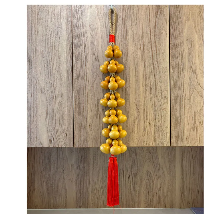 厂家直供精品20颗流苏黄皮小葫芦串玄关门两边客厅茶室葫芦挂件