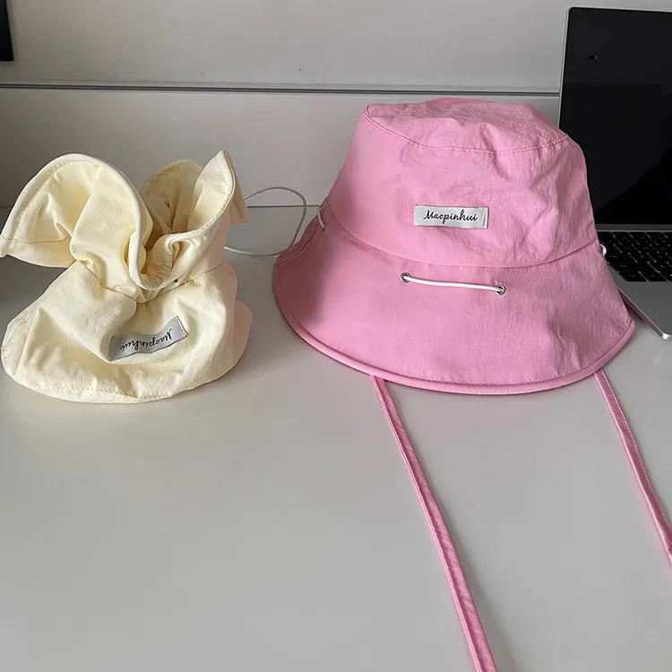 韩国2025新款可变包包多功能渔夫帽子女春夏遮阳出游绑带挂脖盆帽