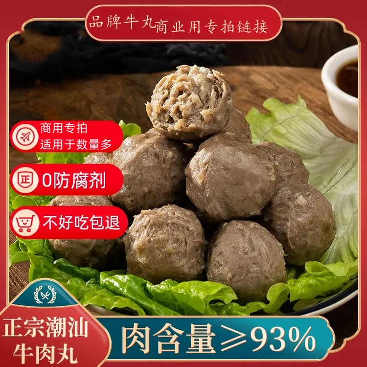 高品质手工新鲜爆汁筋道正宗潮汕牛肉丸/牛筋丸250g/包【试吃一包】
