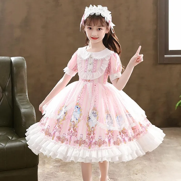 洛丽塔公主裙女童夏装2025新款夏款小女孩洋气连衣裙儿童夏天裙子