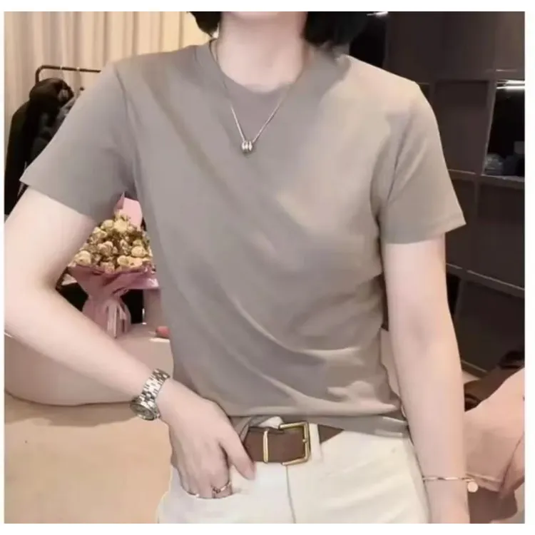 《晓丽专属》Y1172春夏款低领设计感时尚百搭短袖显瘦上衣女