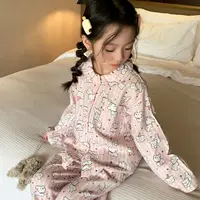 女童睡衣a类纯棉春秋款儿童家居服全棉女童家居服春秋套装61