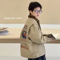 爆款【巴恩风】男童夹棉外套冬新款中大童加厚夹克儿童上衣韩AB1059