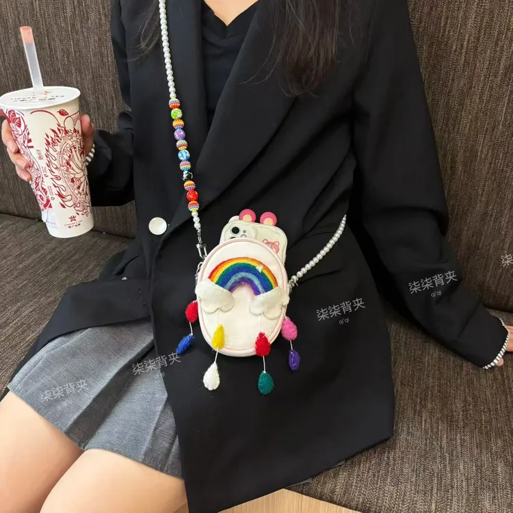 【手机背夹-不含壳】彩虹手机背夹时尚潮流通用型号