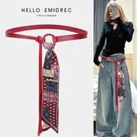 丝巾皮带复古时尚腰带女式装饰牛仔裤裙子细腰腰封HT