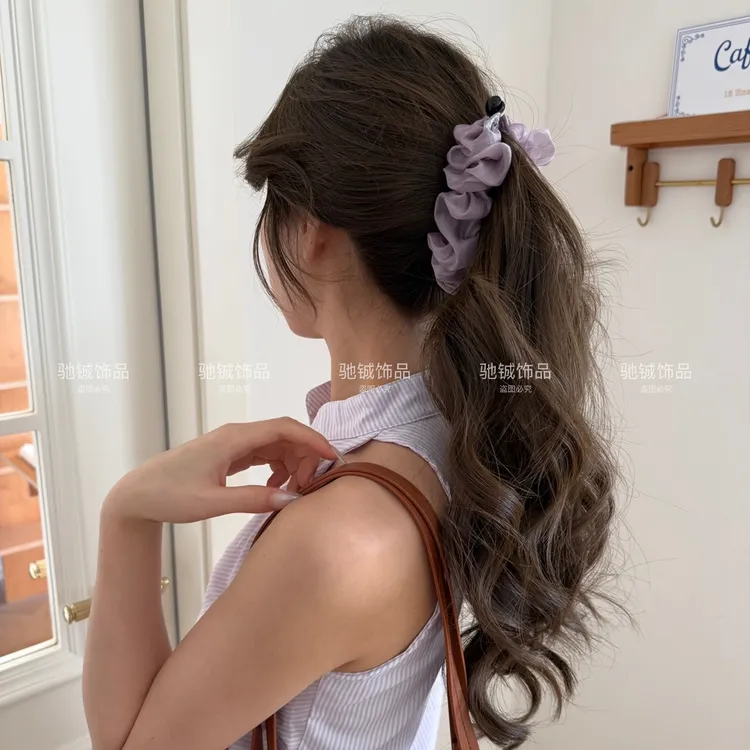温柔褶皱～设计师款显发量香蕉夹气质高级感后脑勺发夹简约高马尾