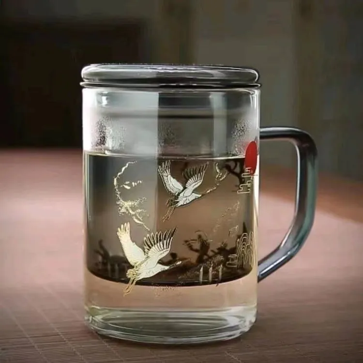 新品耐热玻璃泡茶杯 迷三件杯茶壶水壶家用泡茶壶茶水分离