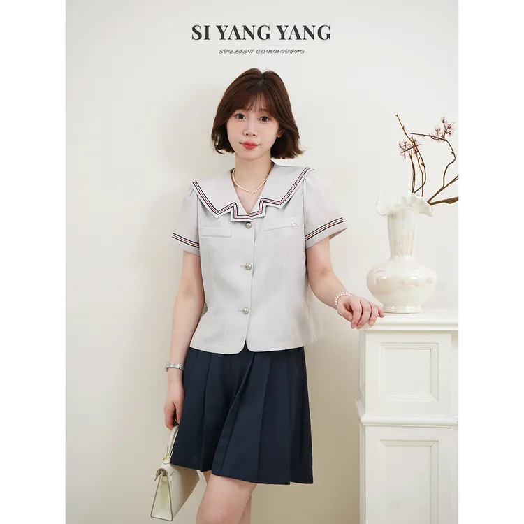 斯洋洋SIYANG超柔麻感麻感肌理轻薄舒爽精致减龄T恤SY506A010SYY