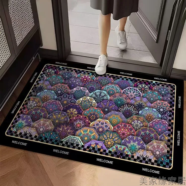《梦幻紫菱》大门口卫生间门口厨房脚垫地毯硅藻泥底垫 家用