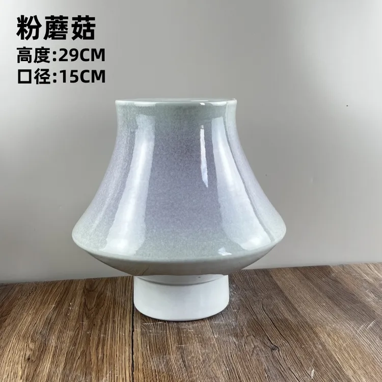 景德镇陶瓷花瓶高档摆件插花民宿酒店复古怀旧客厅家居手工花器