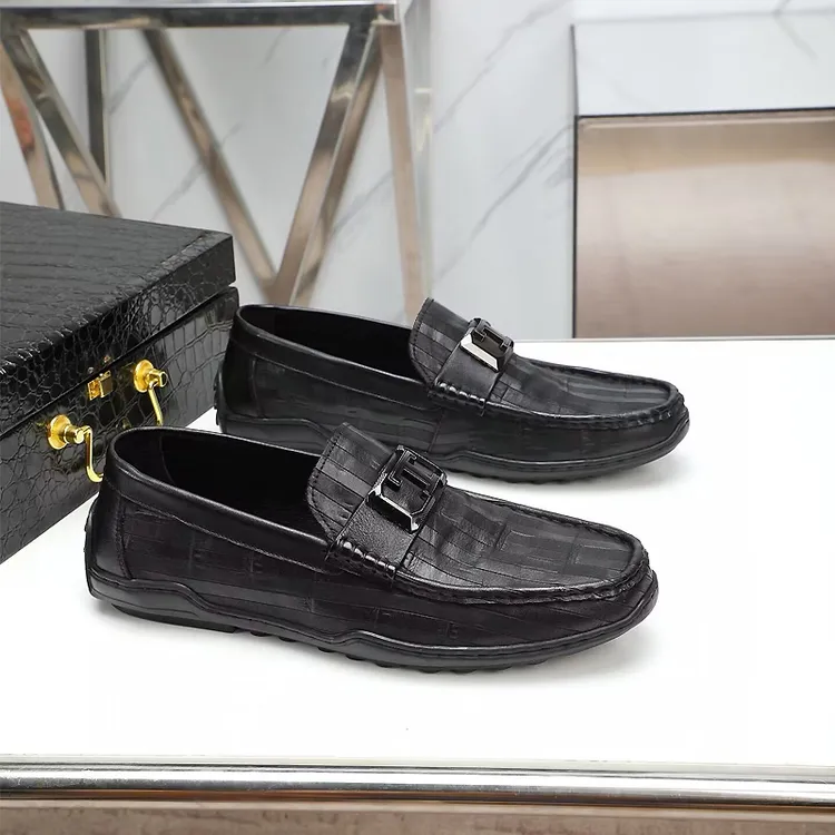 春秋爆款韩版男士豆豆鞋头层牛皮休闲皮鞋一脚蹬时尚百搭懒人鞋