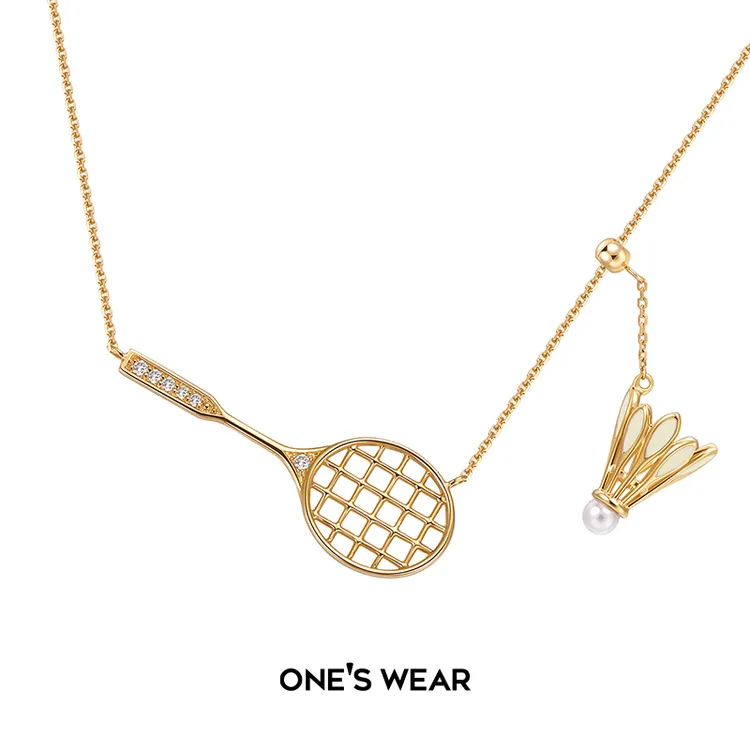 坠链均925银 梵誓【冠军同款】羽毛球项链运动情侣闺蜜礼物小众吊坠商品图