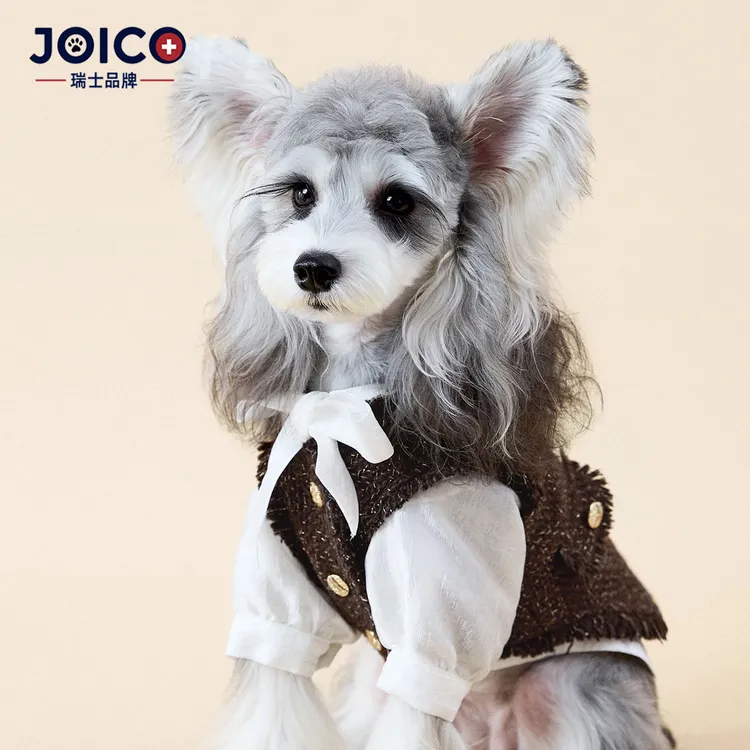 JOICO瑞士宠物马甲套装秋冬香风飘带衬衫新款保暖中小型犬雪纳瑞